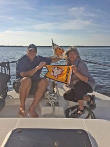 Paul and Caryn Frink earn their Loopers gold burgee