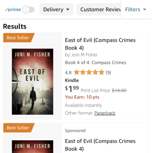 Amazon bestseller East of Evil